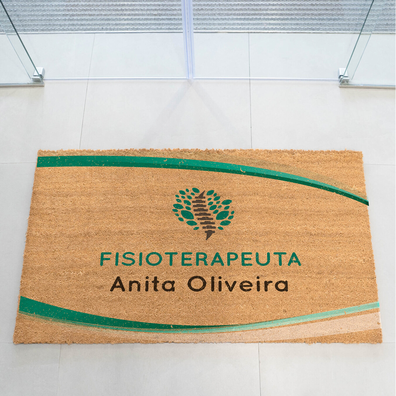 Tapetes de entrada em fibra de coco personalizados
