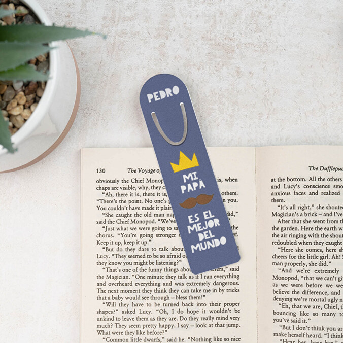 Marcapáginas de aluminio personalizado