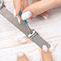 Reloj de pulsera personalizado con malla metálica para mujer