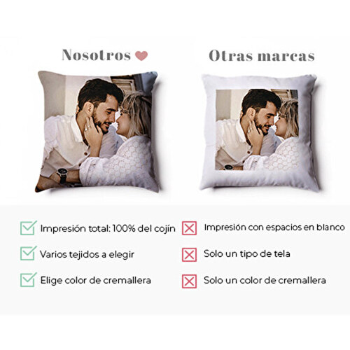 Comparativa de cojines personalizados Comparativa de cojines personalizados