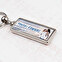 Personalised elongated metal keyring