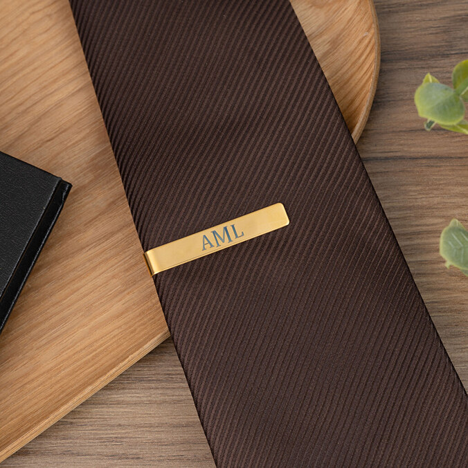 Personalised engraved tie clips