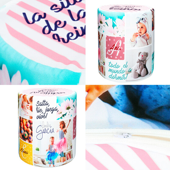 Puff cilíndrico personalizado Puff cilíndrico personalizado