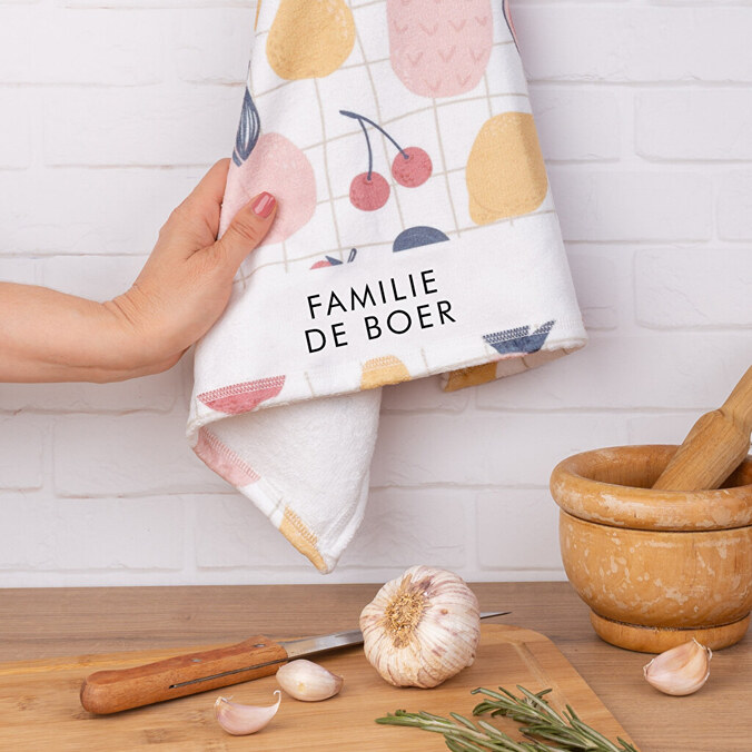 Keukenhanddoek bedrukken