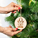Personalised wood slice ornament