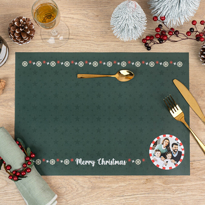 Bedrukte individuele papieren placemats