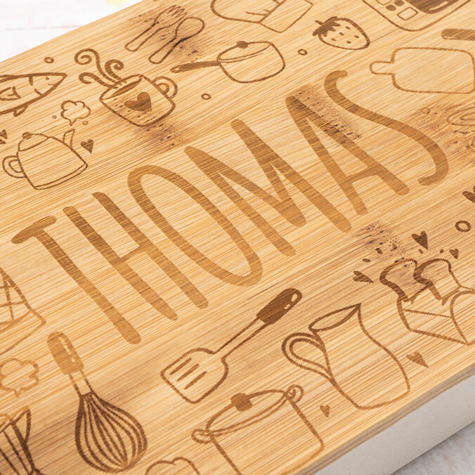 Tupper de plástico personalizado con tapa de bambú