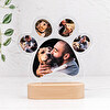 Lámparas 3D personalizadas con base de madera