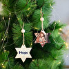 Adornos navideños personalizados de madera