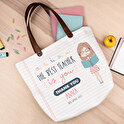 Personalised shopping bag with zipper