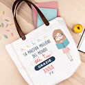 Borsa shopper con cerniera personalizzata