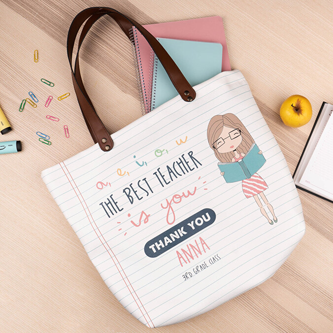 Personalised shopping bag with zipper