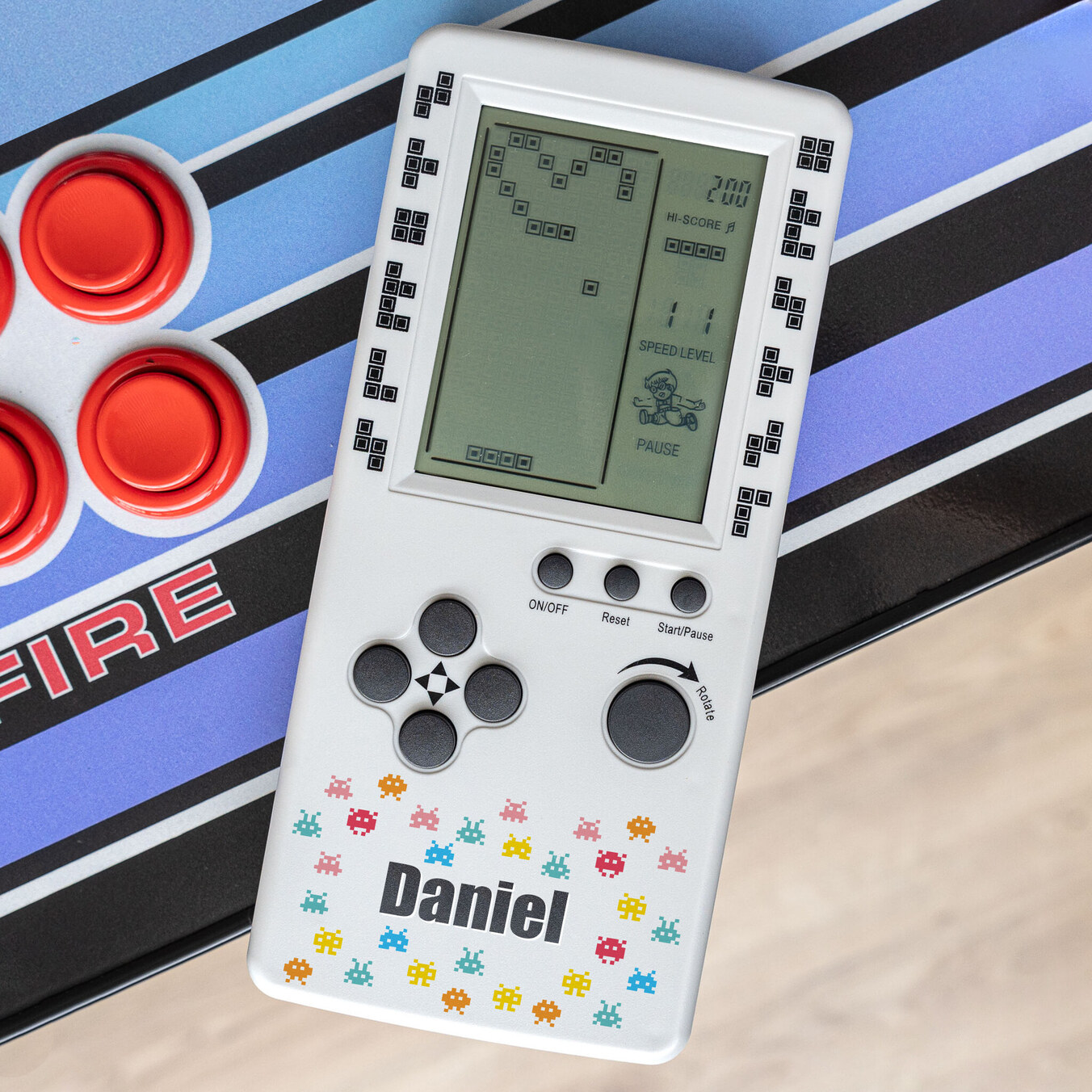 Personalised retro handheld game console