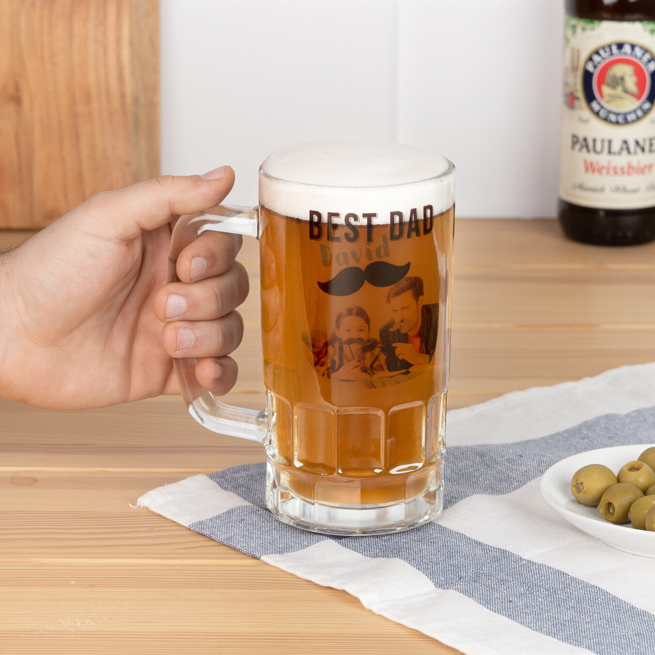 Caneca cerveja vidro transparente