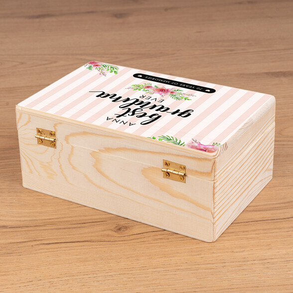 Drewniane pudełka personalizowane