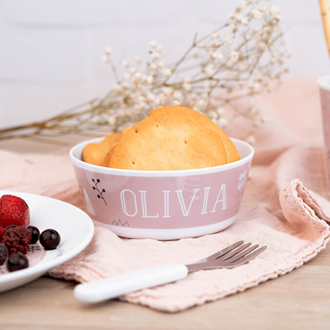 Personalised unbreakable plastic bowl