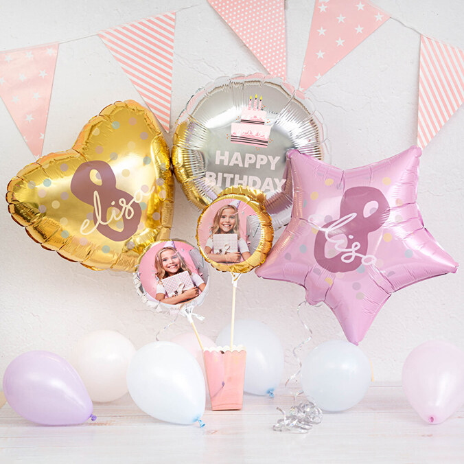 Personalised heart foil balloon 45 cm.