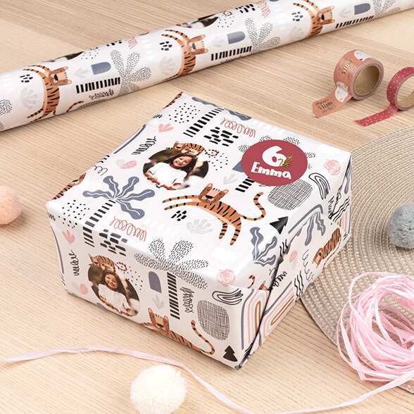 Papier cadeau (au mètre) personnalisé