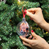 Bolas transparentes con fotos para el árbol de Navidad