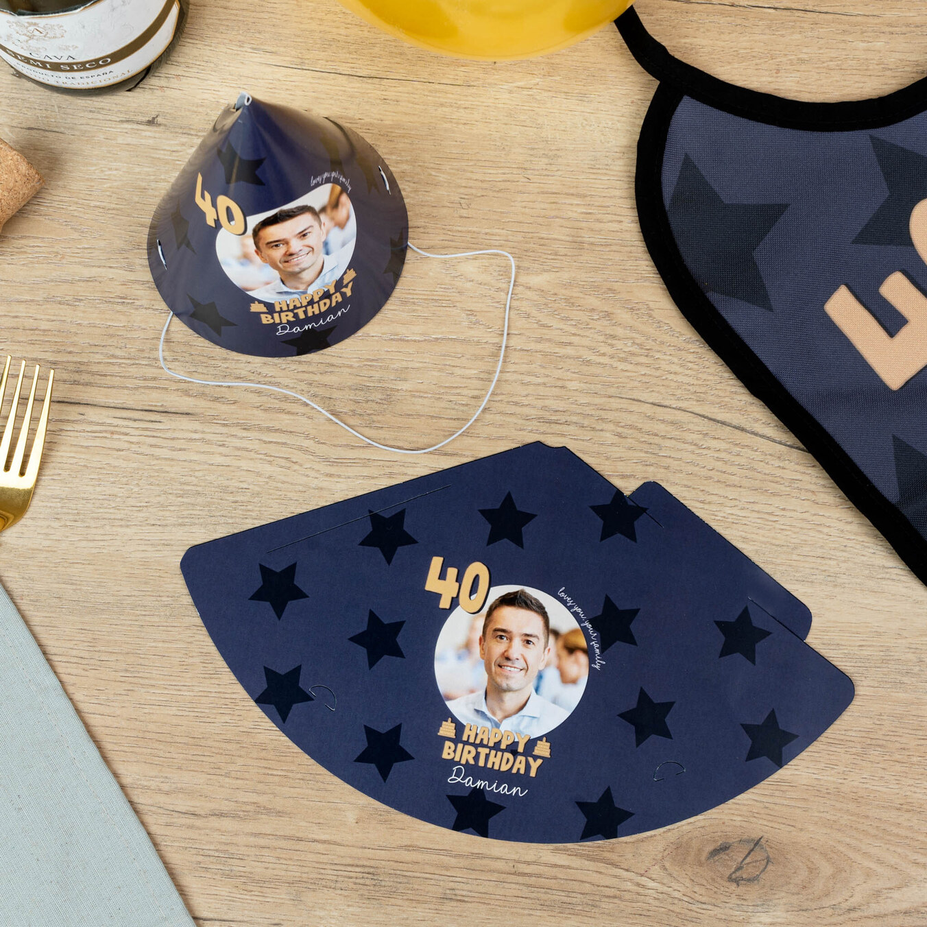 Gorros de cumpleaños personalizados