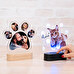 Personalisierte 3D Lampe Holz Pfotenabdruck