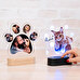 Personalised 3D lamp paw print with wooden base Personalised 3D lamp paw print with wooden base