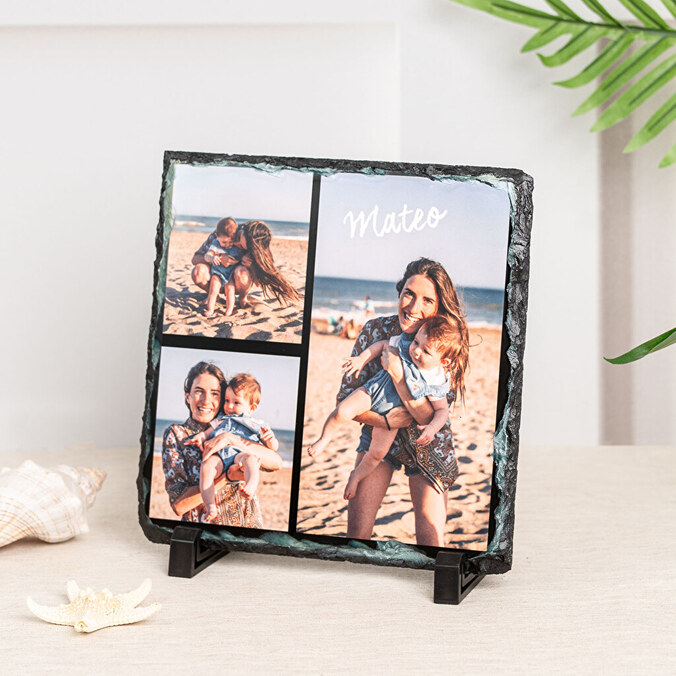 Personalised photo slate plaque