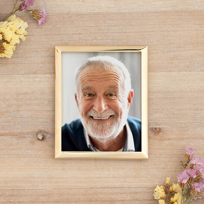 Fotokeramik med ramme rektangulær 8x10 cm