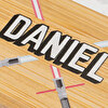 Gepersonaliseerde bamboe sleutelhanger-oplader
