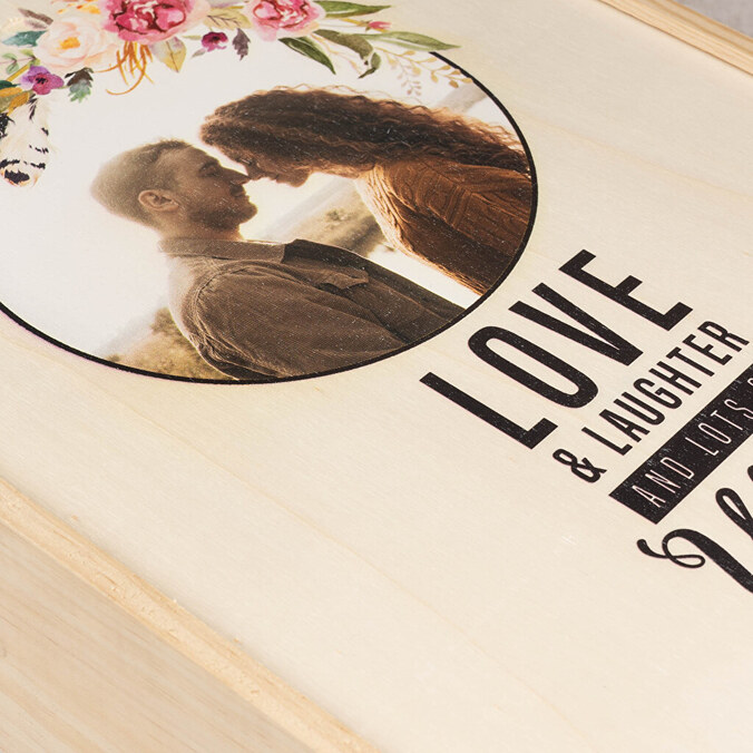 Cassetta per vino personalizzata tripla