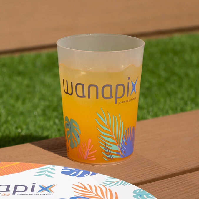 Vaso personalizado reutilizable de plástico 500 ml.