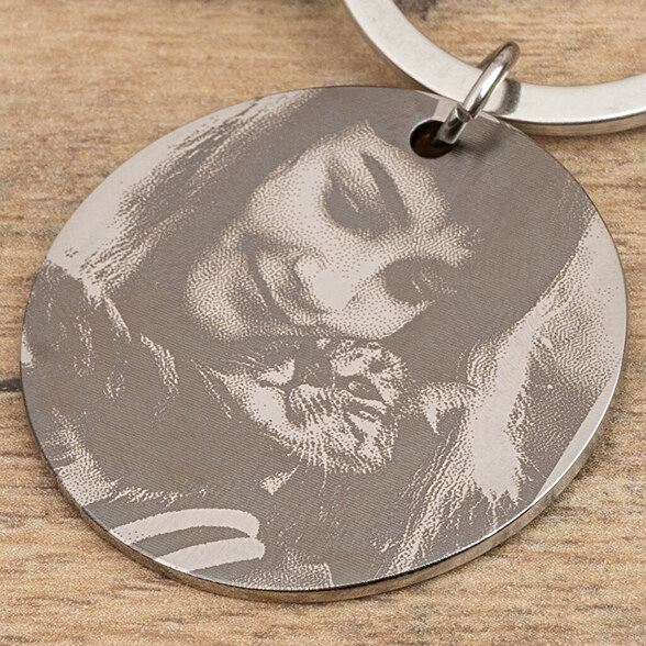 Porta-chaves gravados com charms de gatos