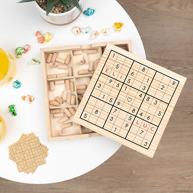 Personalizovaná hra sudoku z dřeva