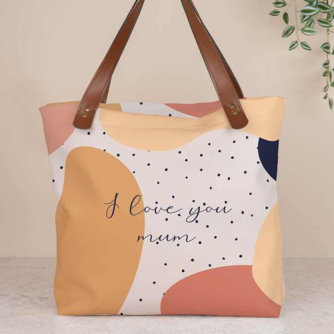 Personalised shopping bag with zipper