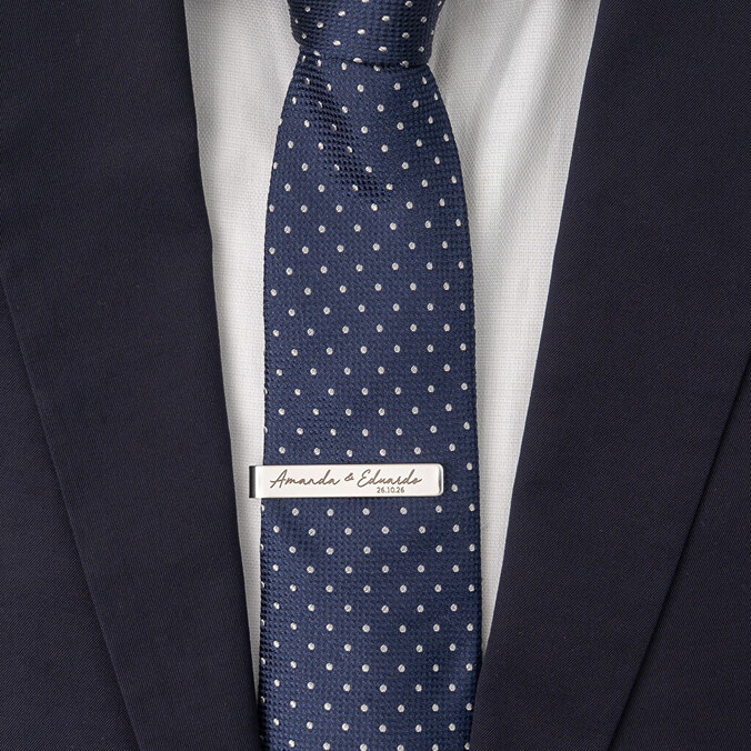 Personalised engraved tie clips