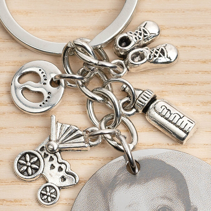 Engraved baby keyring