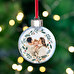 Spherical baubles with photos for the Christmas tree