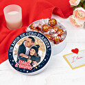 Caja de chuches y bombones personalizada redonda