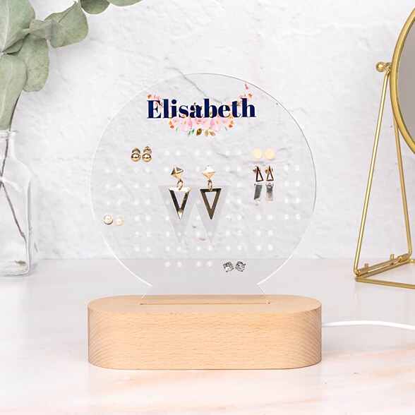 Organizador de jóias personalizado luminoso
