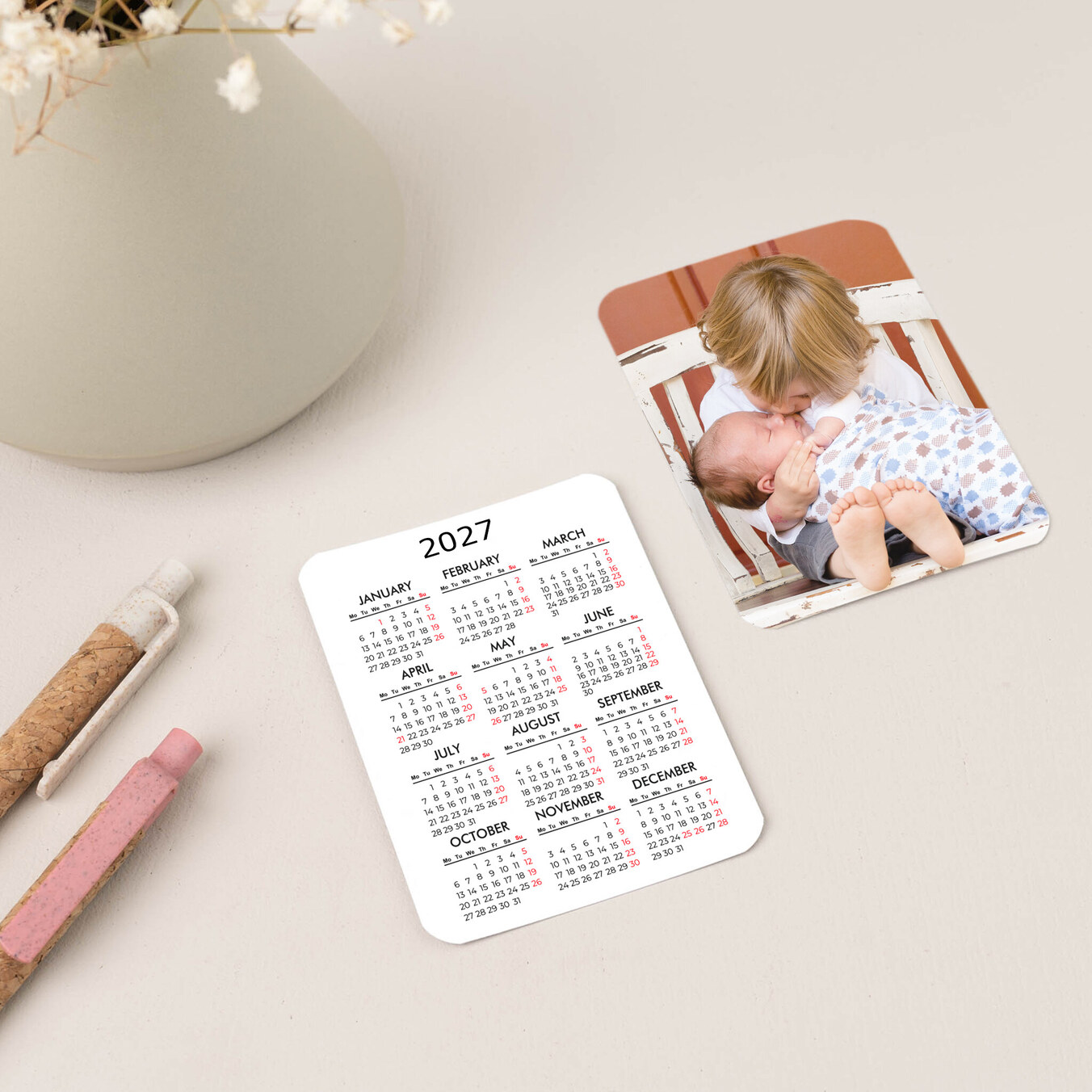 Personalised pocket calendars