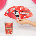 Personalised advertising cardboard hand fan