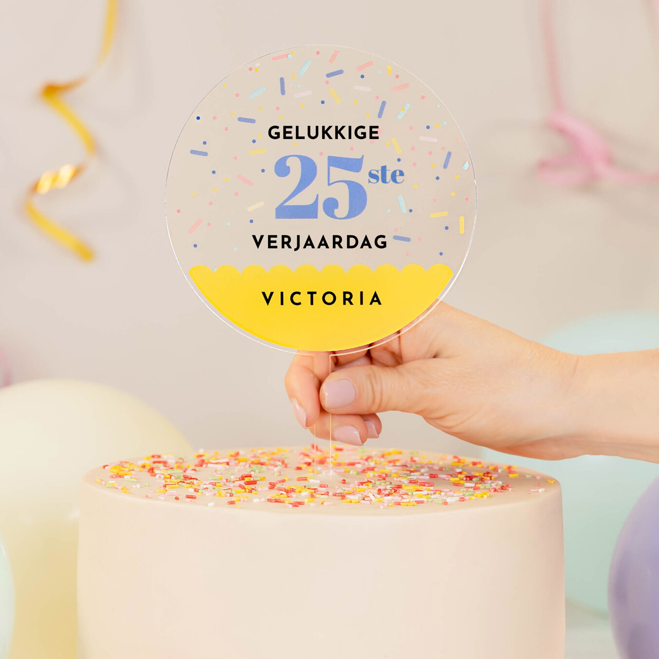 Persoonlijke cake topper