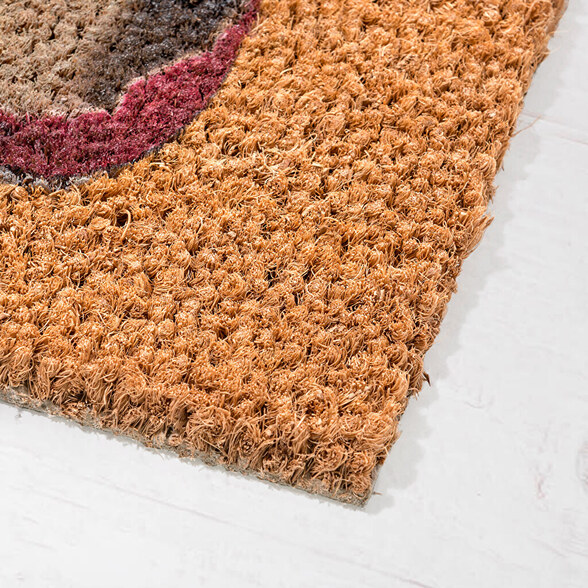 Personalised natural coir fibre doormats
