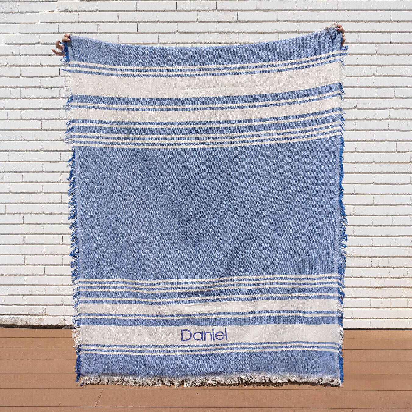 Embroidered fouta towel
