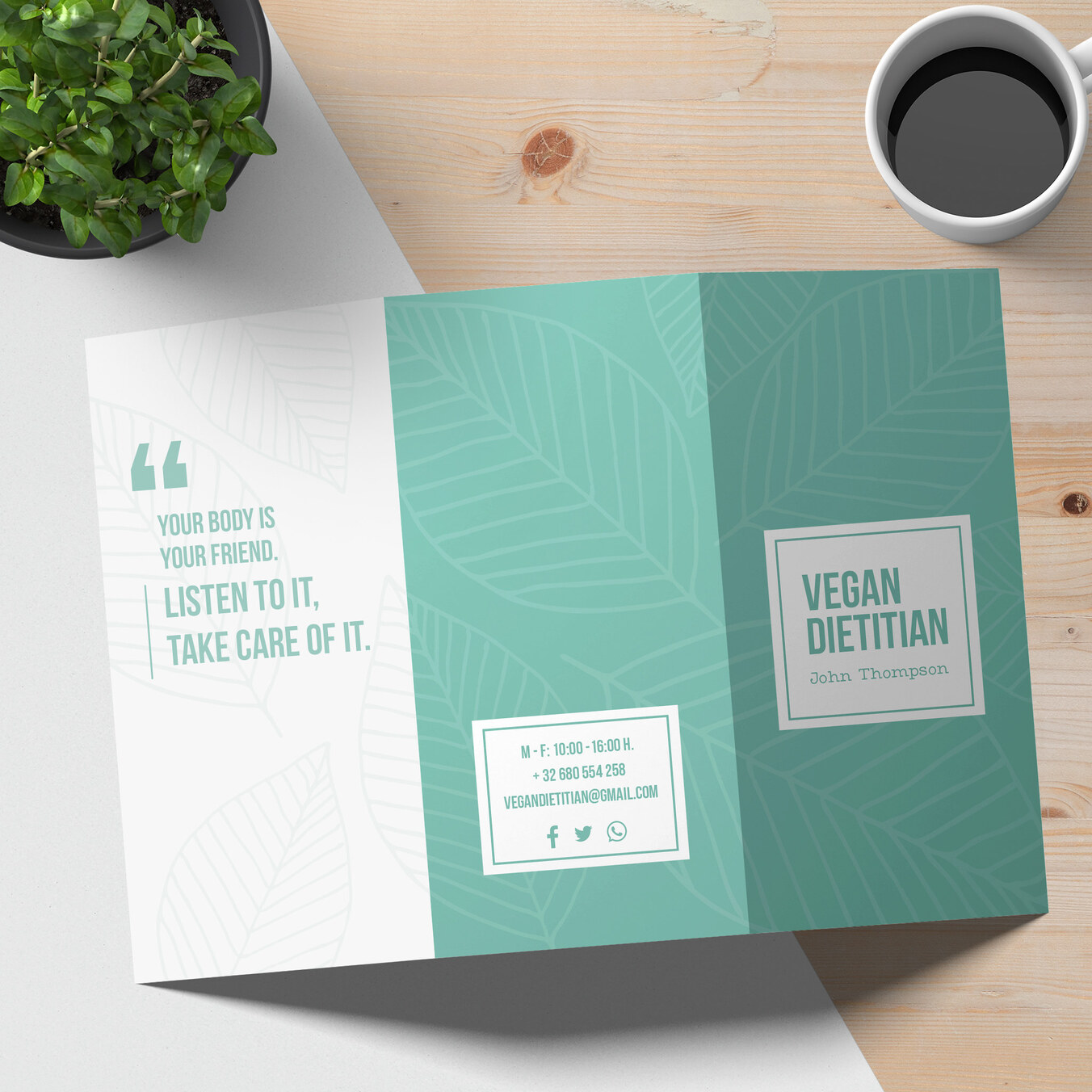 Printing of folded brochures, leaflets and tri-fold brochures