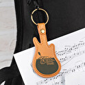 Bedrukte gitaar plectrum houder sleutelhanger