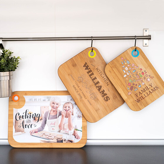 Tagliere di legno per cucina personalizzato