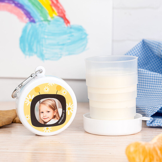 Plastglas med tryck för barn