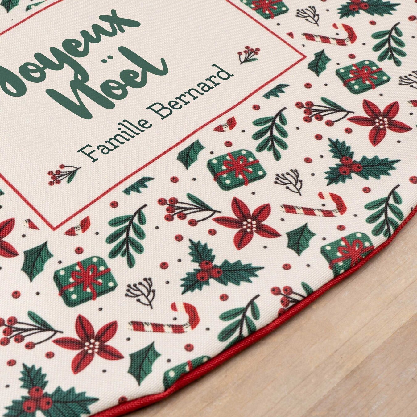 Jupe personnalisée de sapin de Noël