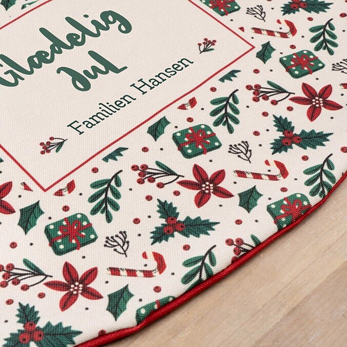 Personligt juletræstæppe